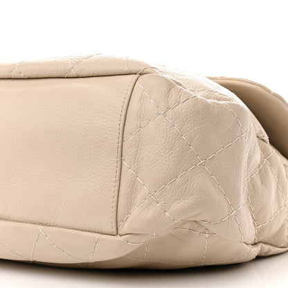 Chanel Glazed Calfskin XL On The Road Flap Ivory 10 of 15