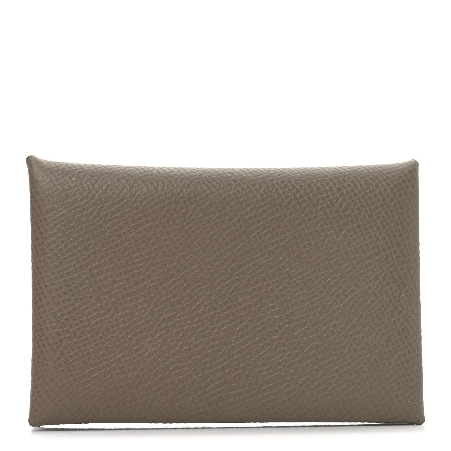 Hermes Epsom Horseshoe Calvi Card Case Etoupe Gris Misty 1 of 8