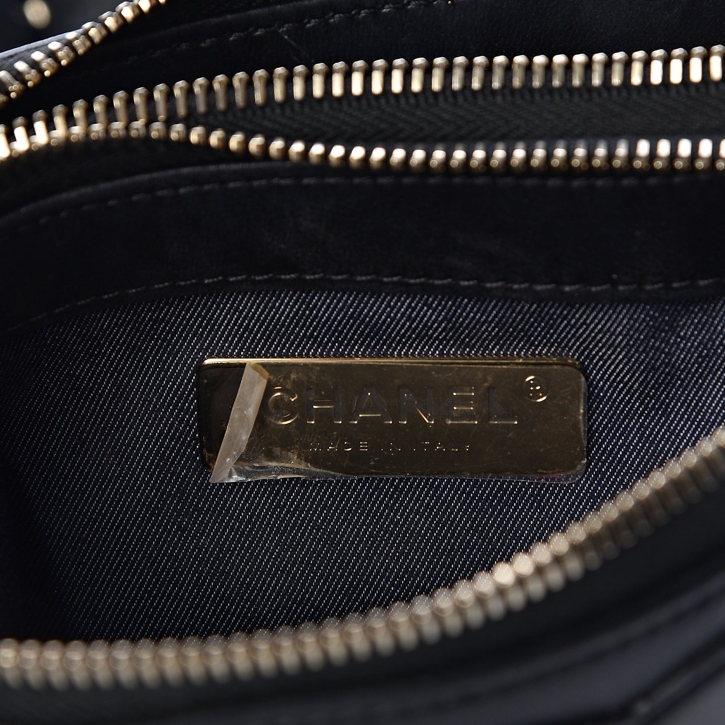 Lambskin CC Mania Waist Belt Bag Black