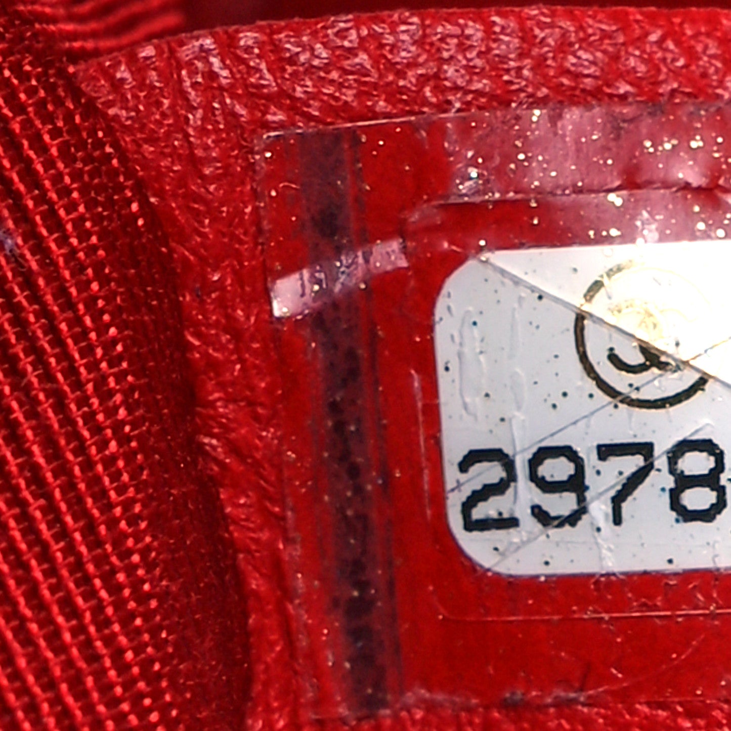 Crumpled Calfskin Medium Chain All Over Flap Red