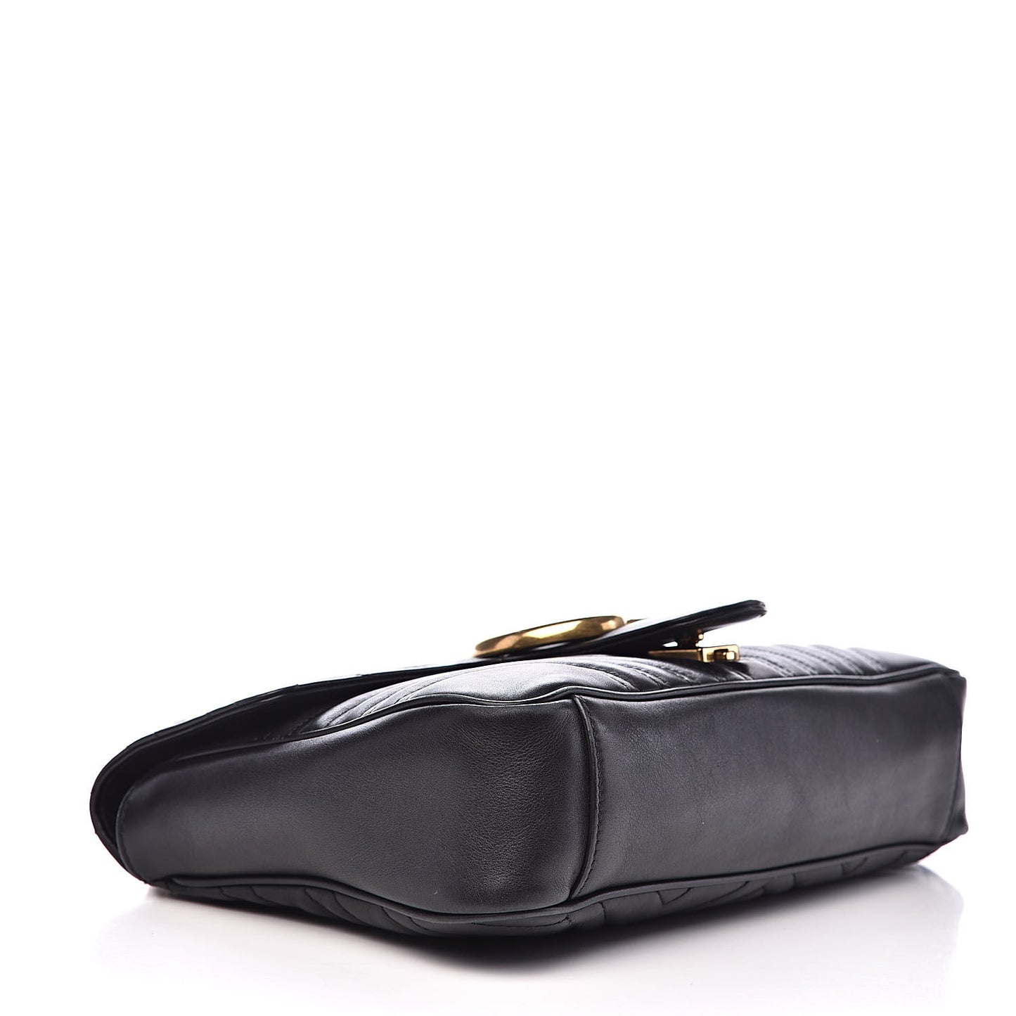 Calfskin Matelasse Medium GG Marmont Shoulder Bag Black