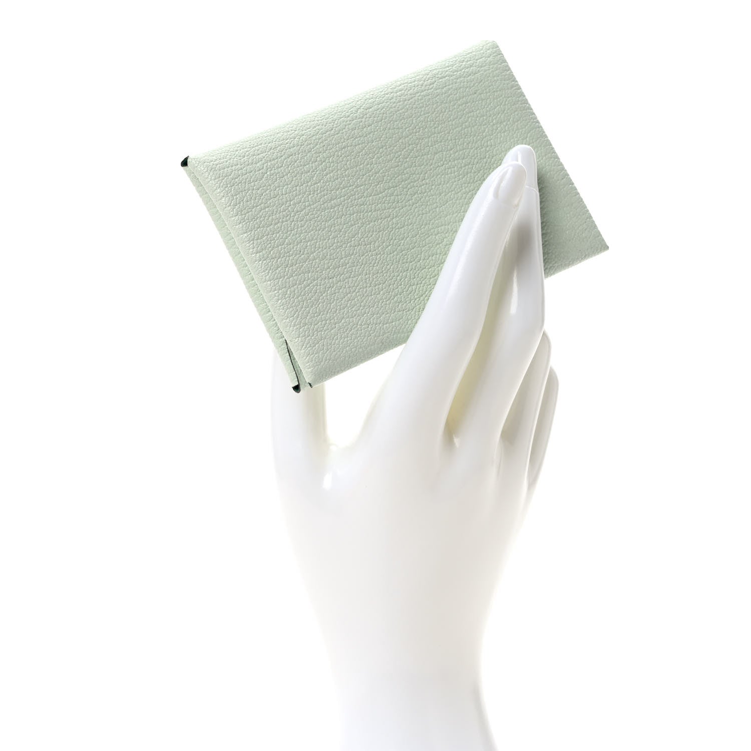 Hermes Chevre Mysore Verso Calvi Duo Card Case Vert Fizz Menthe 2 of 7