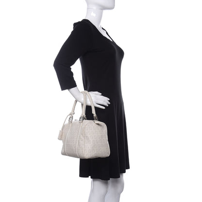 Fendi Zucchino Spalmati Forever Small Boston White 2 of 9