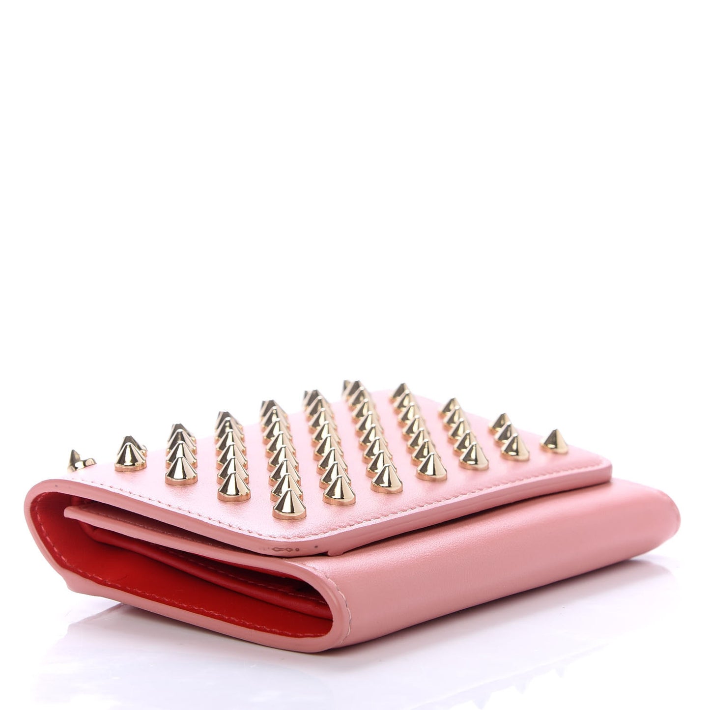 Calfskin Spiked Macaron Mini Spiked Wallet Ronsard