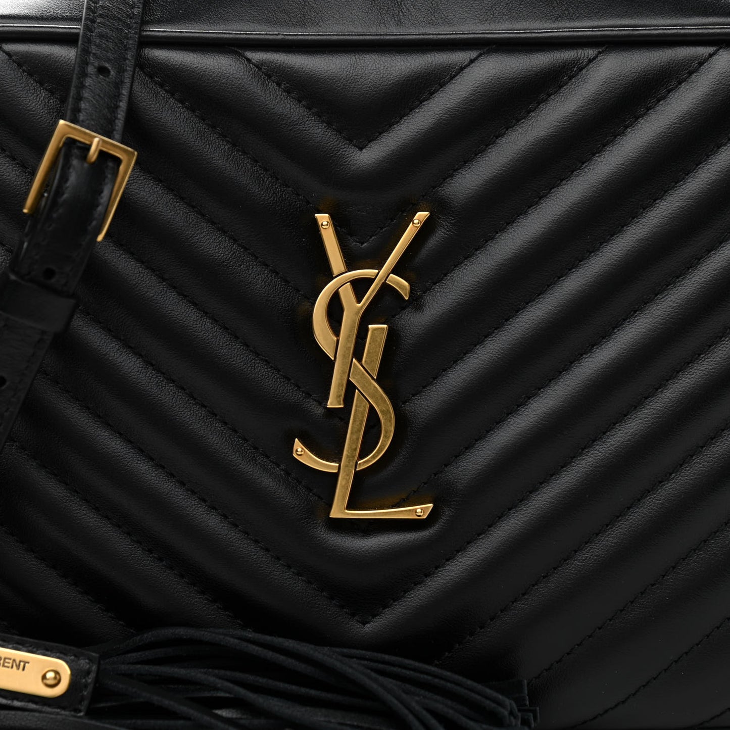 Calfskin Matelasse Monogram Lou Camera Bag Black