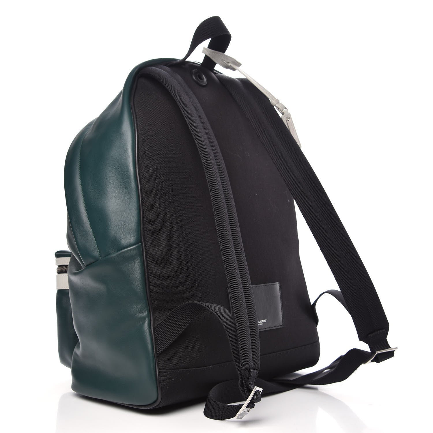 Saint Laurent Calfskin City Backpack Green 4 of 11