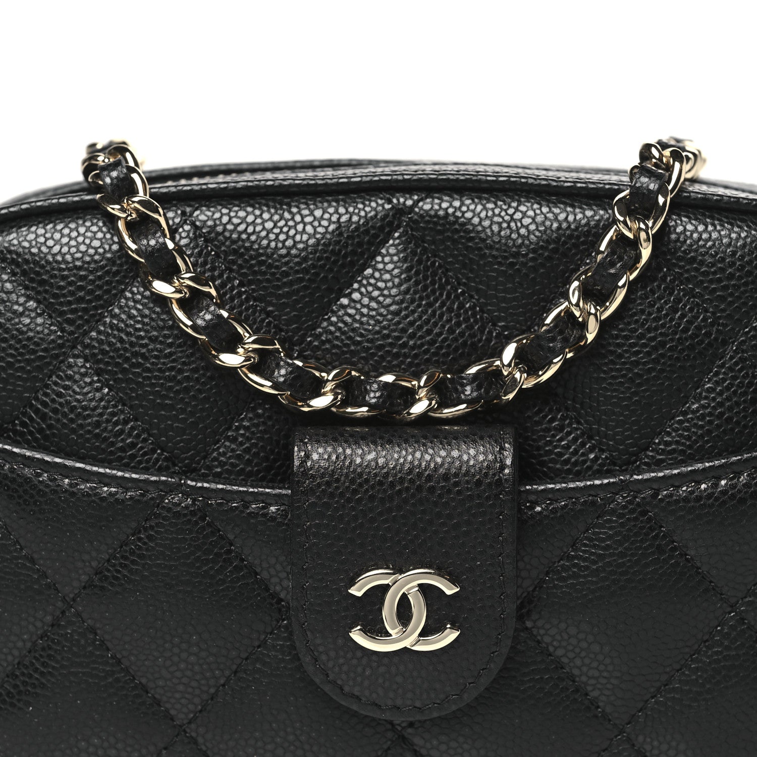 Chanel Caviar Quilted Chain Camera Bag Black 8 of 11