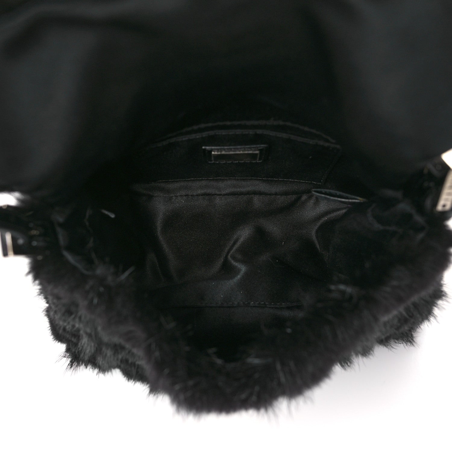 Fendi Mink Fur FF Mini Mama Baguette Black 4 of 8