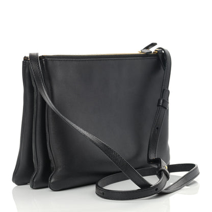 Celine Lambskin Large Trio Crossbody Bag Black 3 of 15