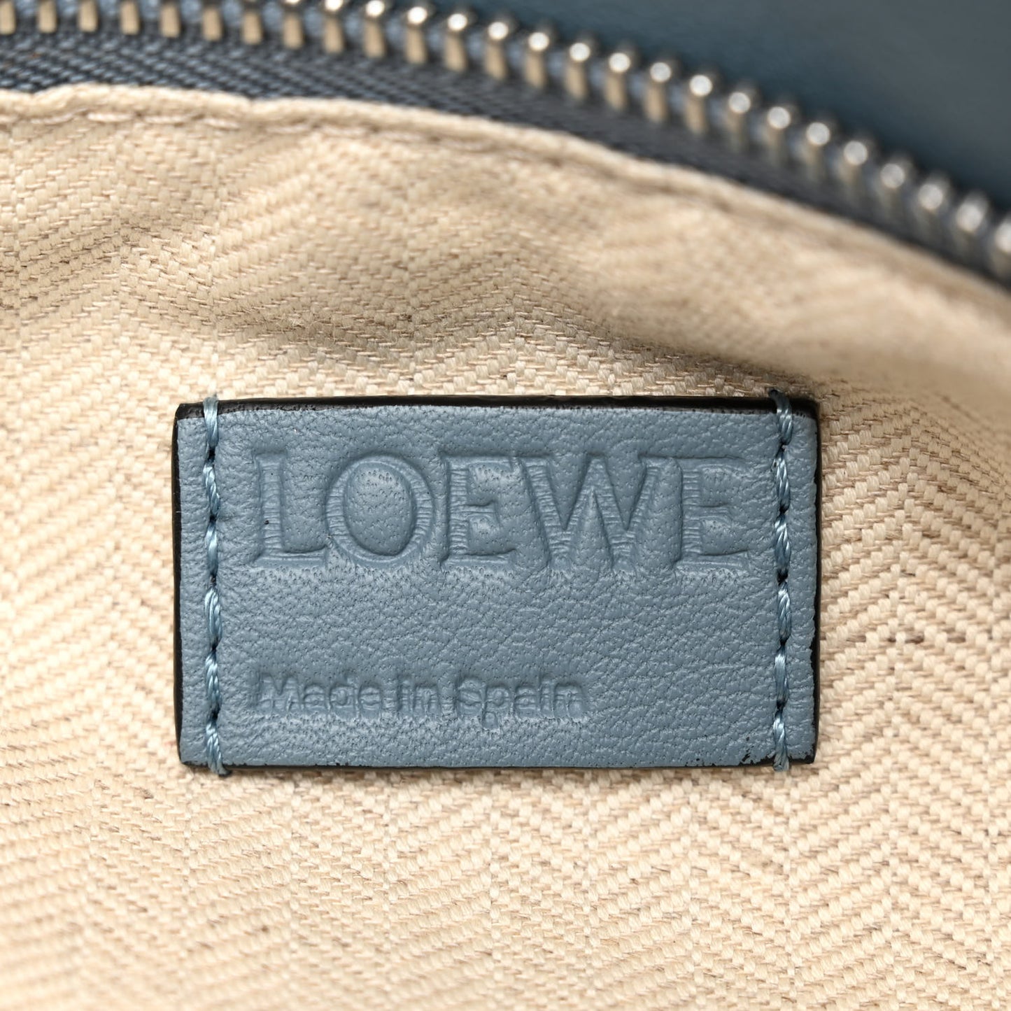 Calfskin Medium Puzzle Bag Stone Blue