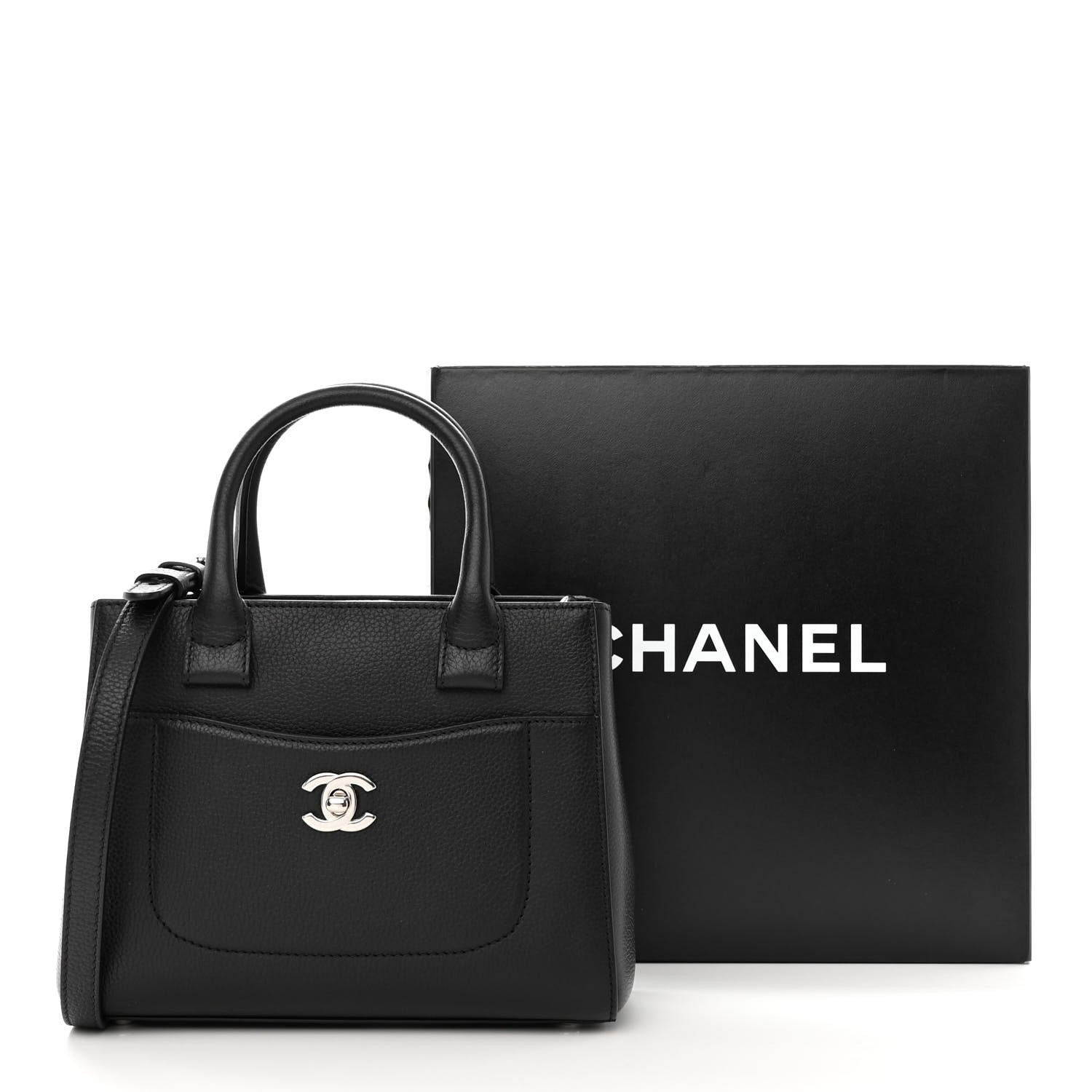 Chanel Grained Calfskin Mini Neo Executive Shopper Tote Black 11 of 11