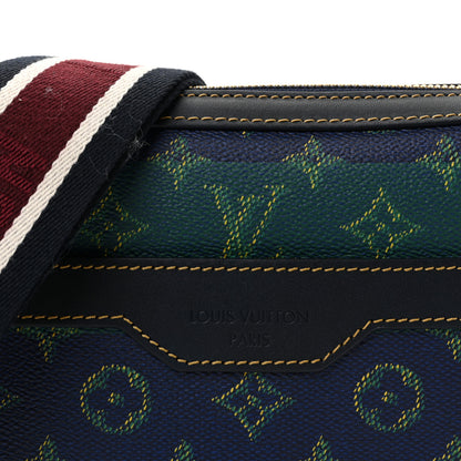 Louis Vuitton Monogram Heritage Stripes Trio Messenger Blue 8 of 10