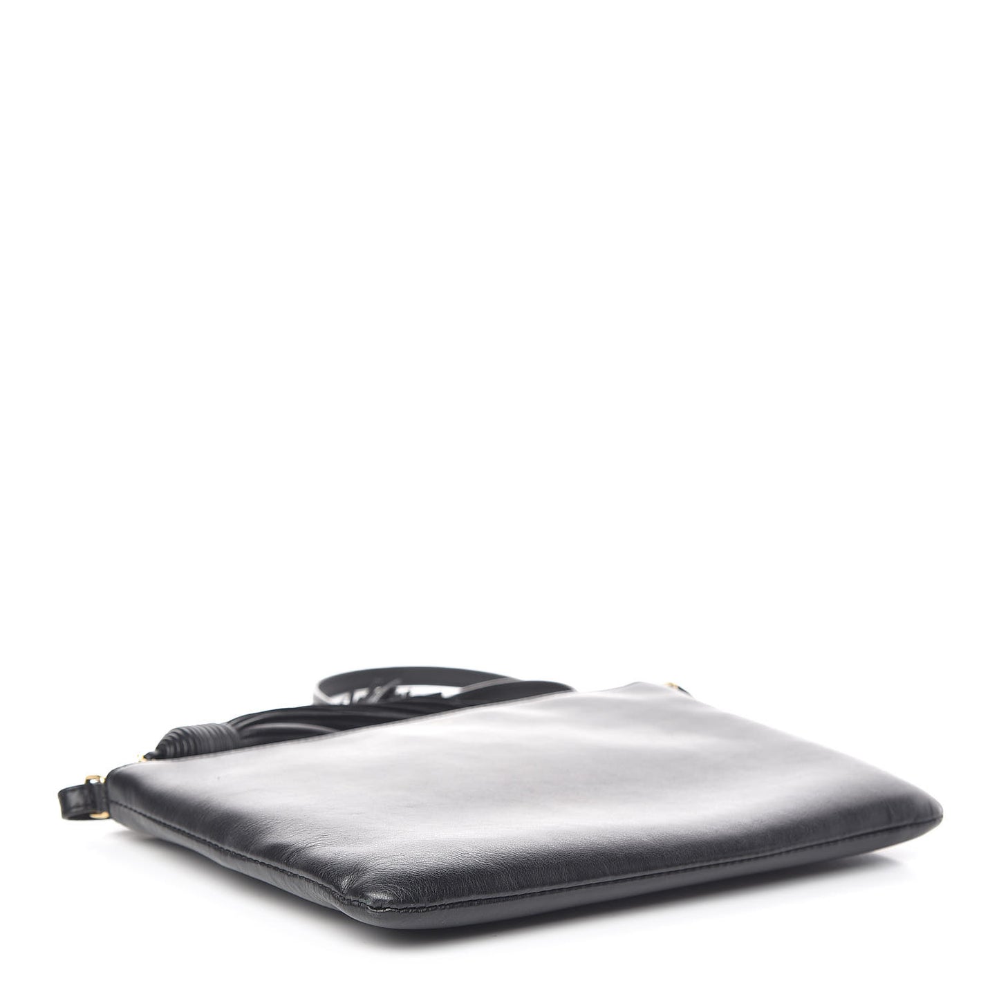 Calfskin Teen Monogram Crossbody Bag Black