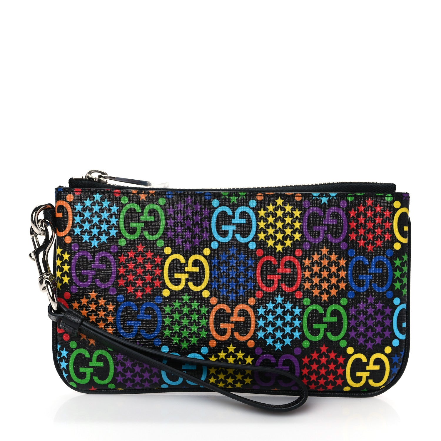Gucci GG Supreme Monogram Psychedelic iPhone Pouch Black 1 of 10