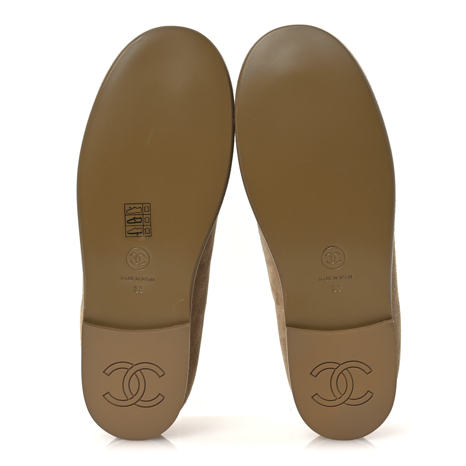 Chanel Suede Calfskin CC Loafers 38 Dark Beige 7 of 11