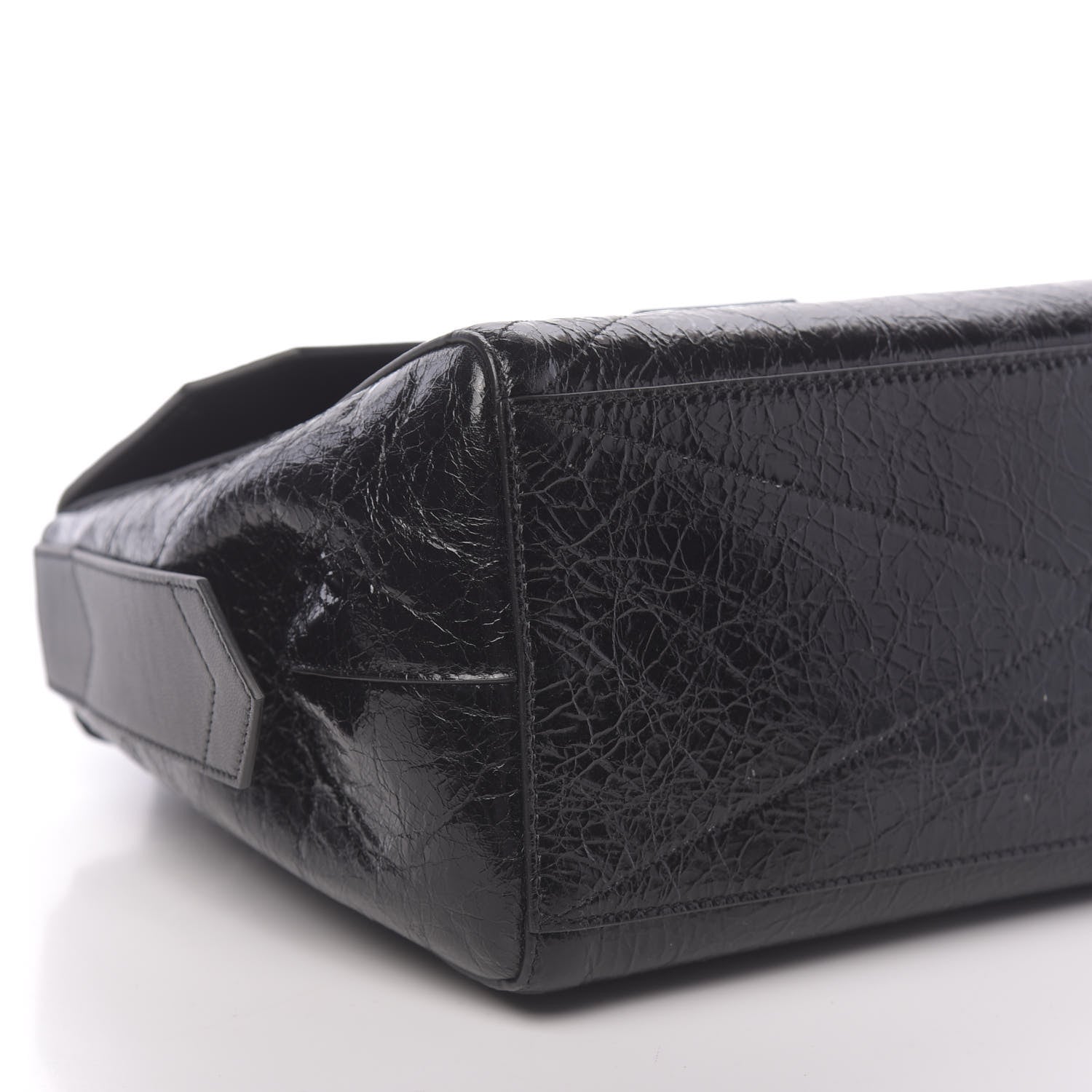 Givenchy Creased Patent Calfskin Medium ID Flap Black 8 of 9