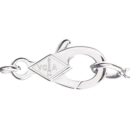Van Cleef & Arpels 18K White Gold Mother of Pearl Vintage Alhambra Pendant Necklace 4 of 7