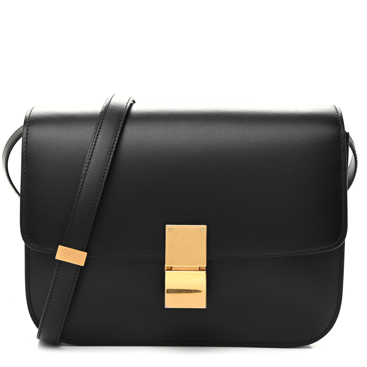 Celine Box Calfskin Medium Classic Box Flap Bag Black 1 of 10