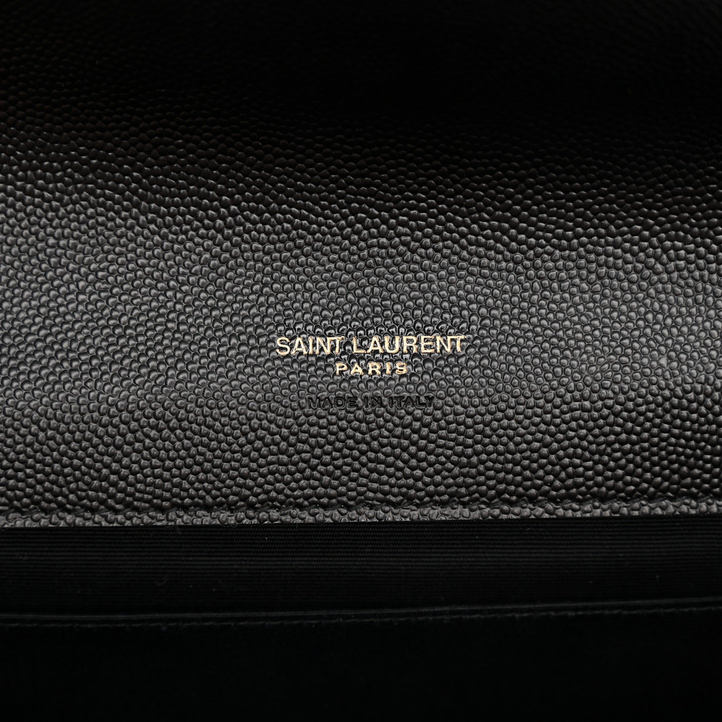 Grain De Poudre Textured Mixed Matelasse Triquilt Monogram Clutch Black