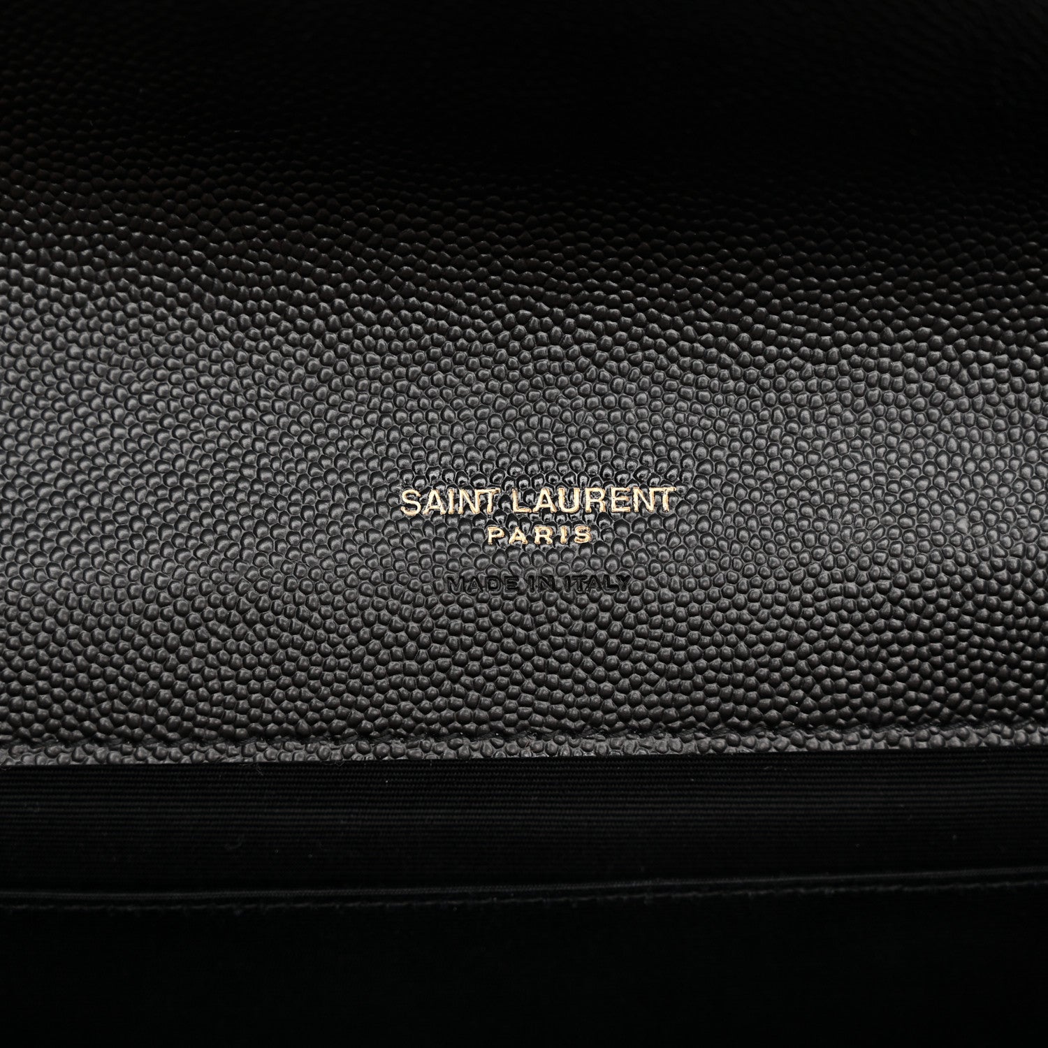 Saint Laurent Grain De Poudre Textured Mixed Matelasse Triquilt Monogram Clutch Black 6 of 8