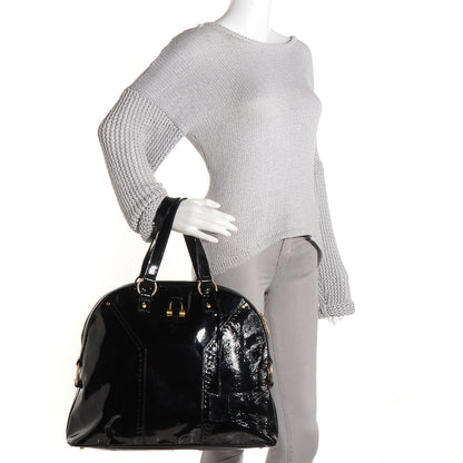 Saint Laurent Patent Oversized Muse Black 2 of 10