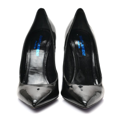 Saint Laurent Patent Opyum 110 Pumps 37 Black Blue 2 of 8