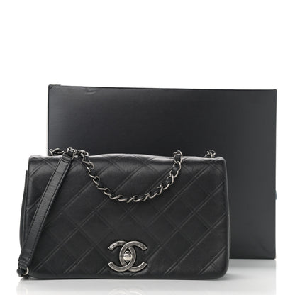 Chanel Calfskin Diamond Embossed New Chic Flap Black 11 of 11
