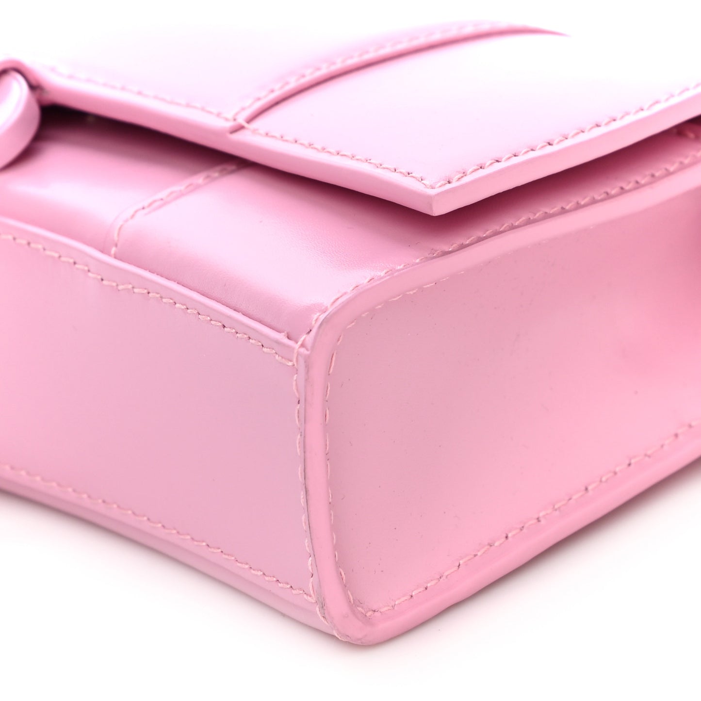 Shiny Box Calfskin Tonal B Hourglass Chain Bag Candy Pink