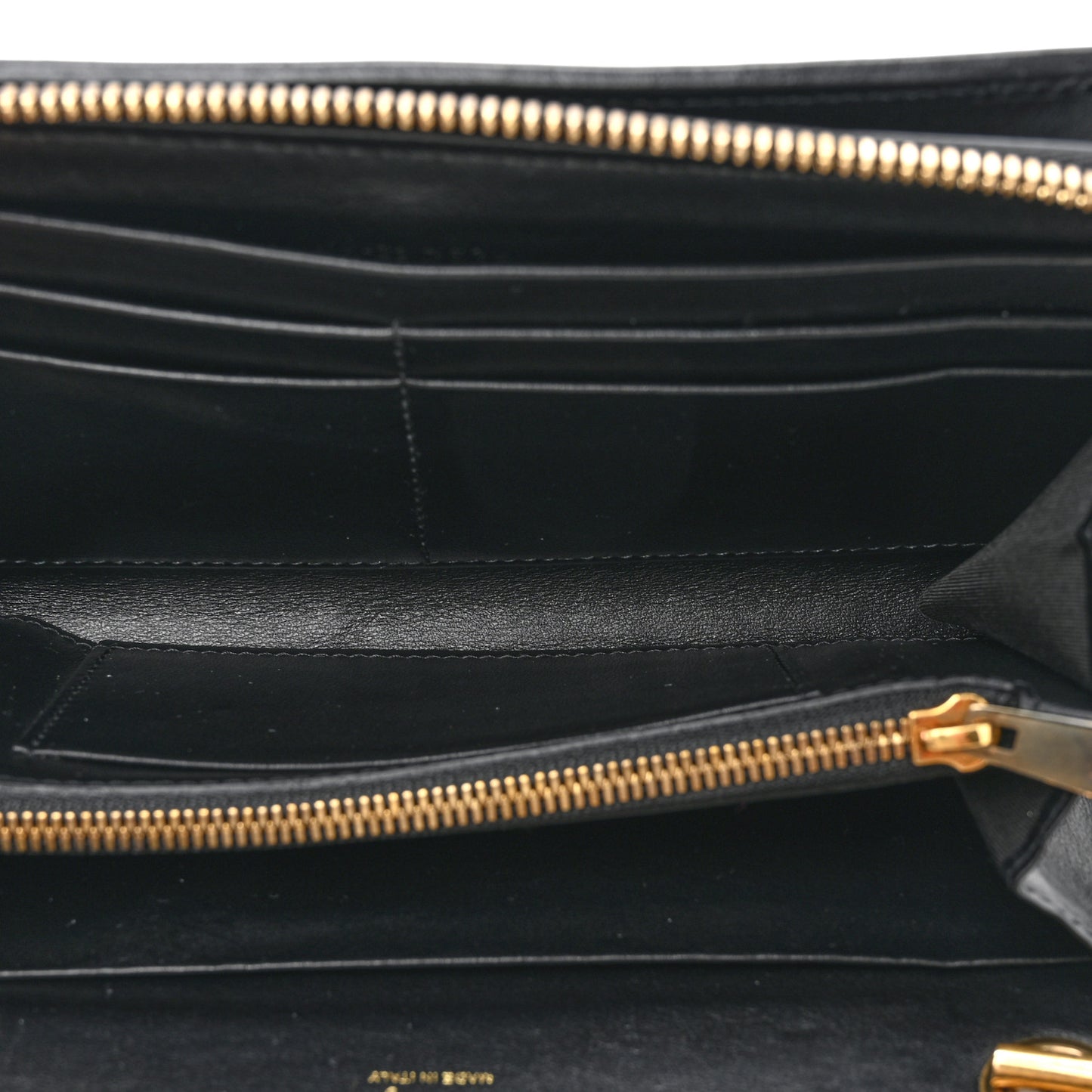 Canvas Calfskin Gancini Wallet On Chain Black Beige