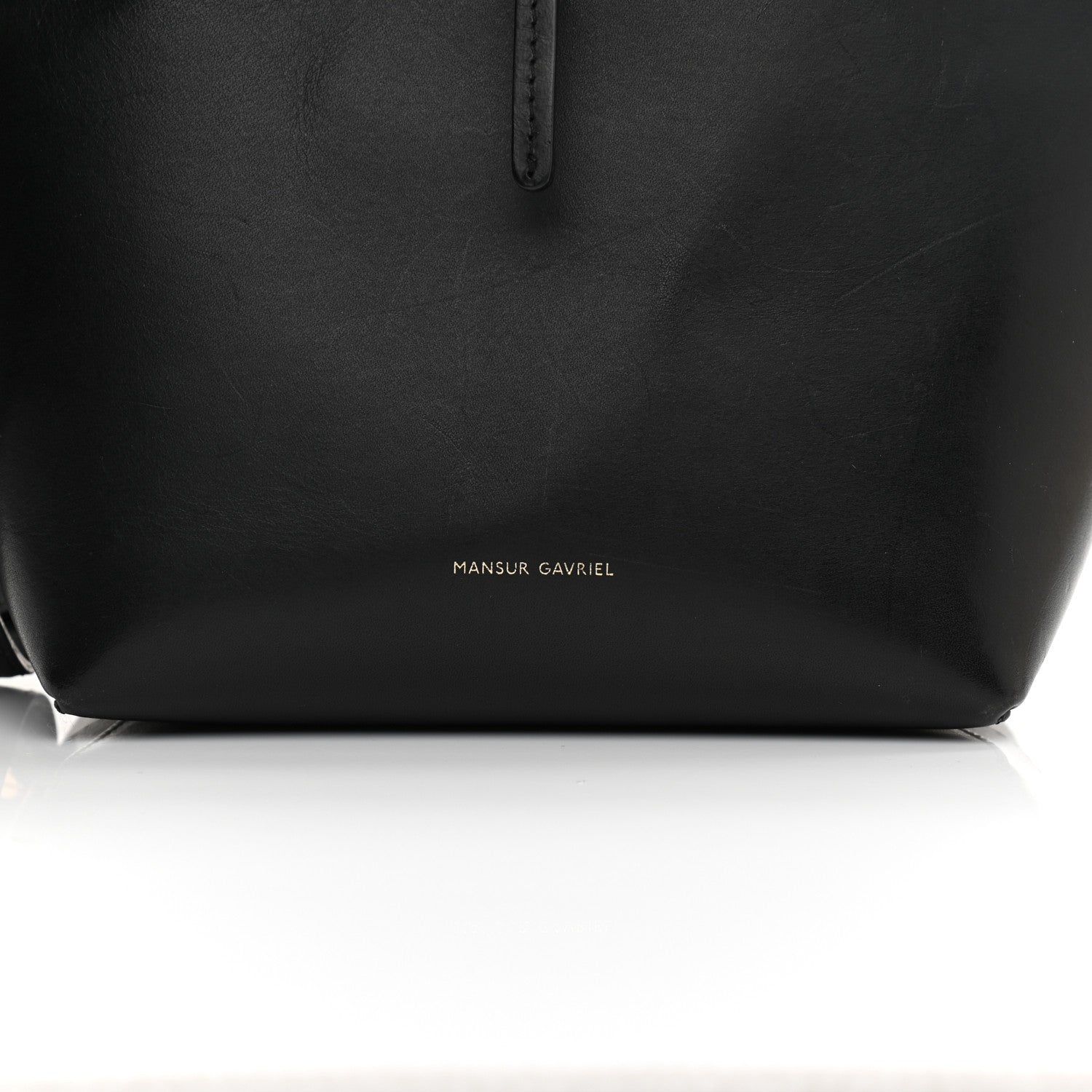 Mansur Gavriel Calfskin Mini Bucket Bag Black Ballerina 6 of 15