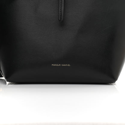 Mansur Gavriel Calfskin Mini Bucket Bag Black Ballerina 6 of 15