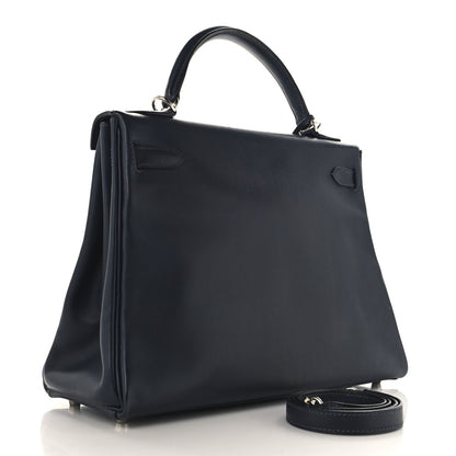 Hermes Swift Kelly Retourne 32 Bleu Indigo 3 of 16