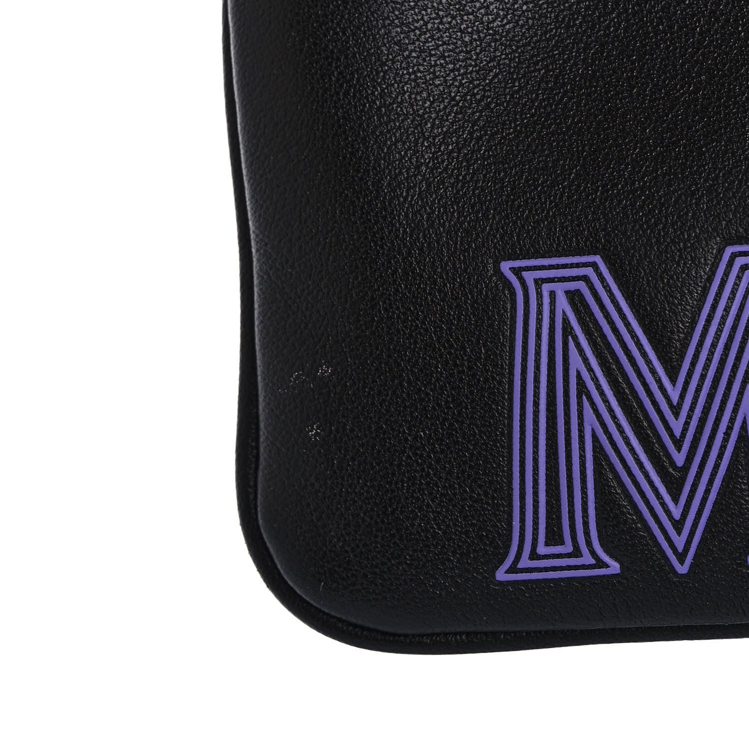 MCM Nappa Logo Embossed Mini Zip Pouch Black 11 of 12