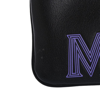 MCM Nappa Logo Embossed Mini Zip Pouch Black 11 of 12