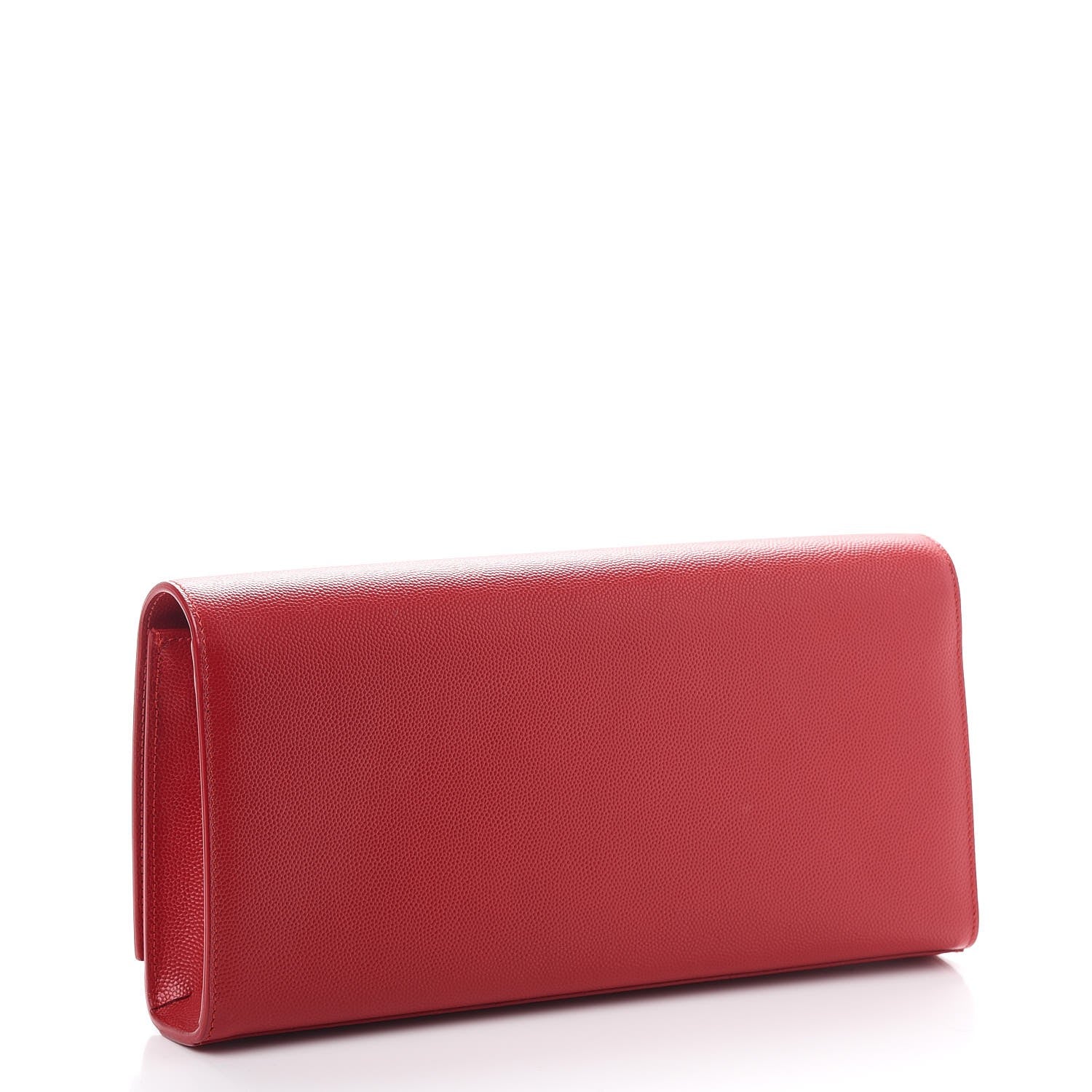 Saint Laurent Grain De Poudre Classic Monogram Cassandre Clutch New Red 3 of 7