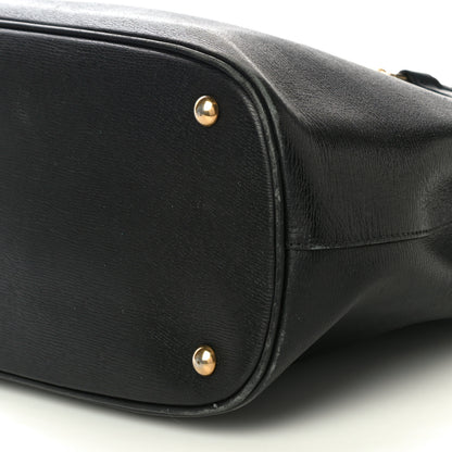 Gucci Textured Calfskin Medium Bright Bit Tote Black 9 of 15