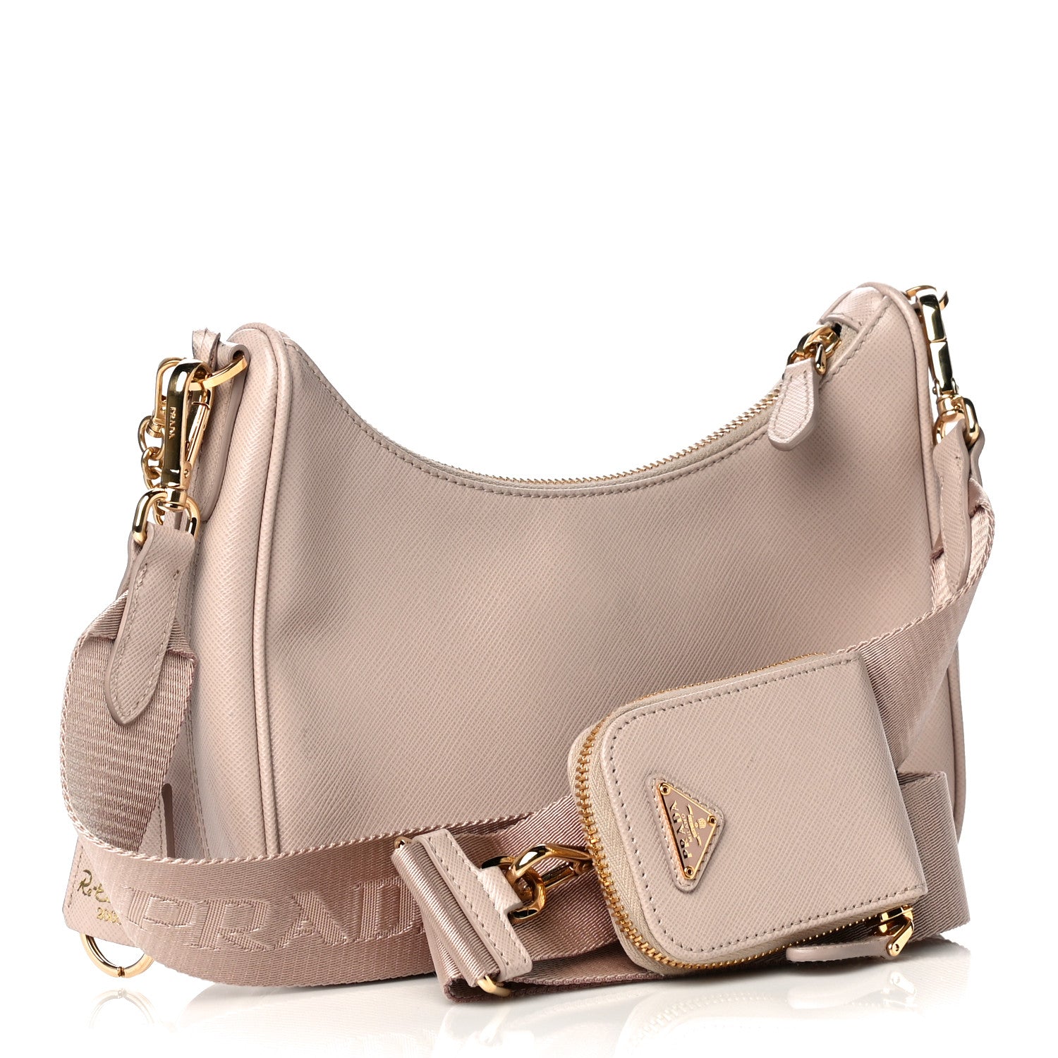 Prada Saffiano Re-Edition 2005 Shoulder Bag Cammeo Beige 4 of 7