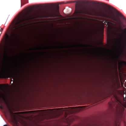 Christian Dior Coated Canvas Cannage Medium Panarea Tote Red 5 of 14