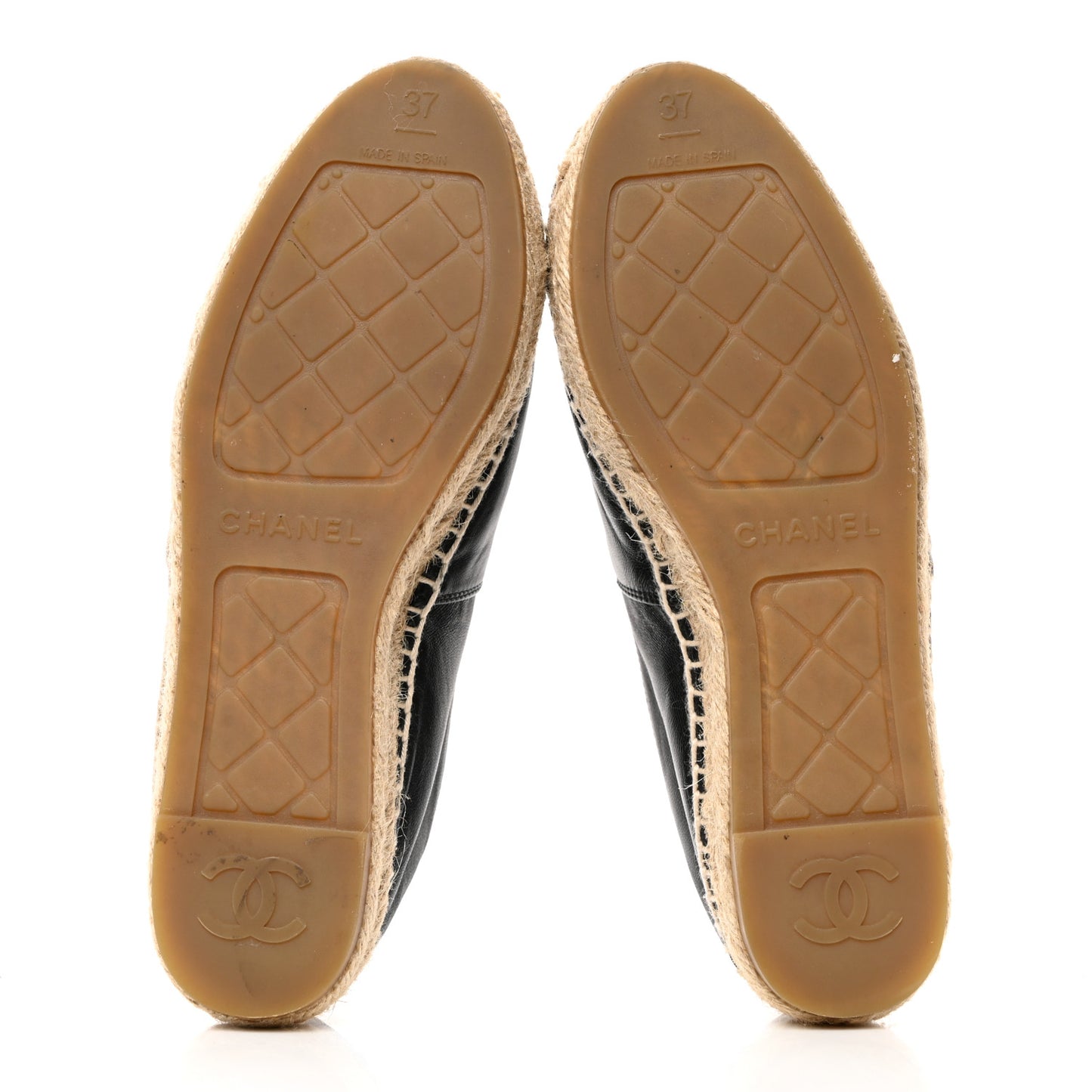 Lambskin CC Espadrilles 37 Black