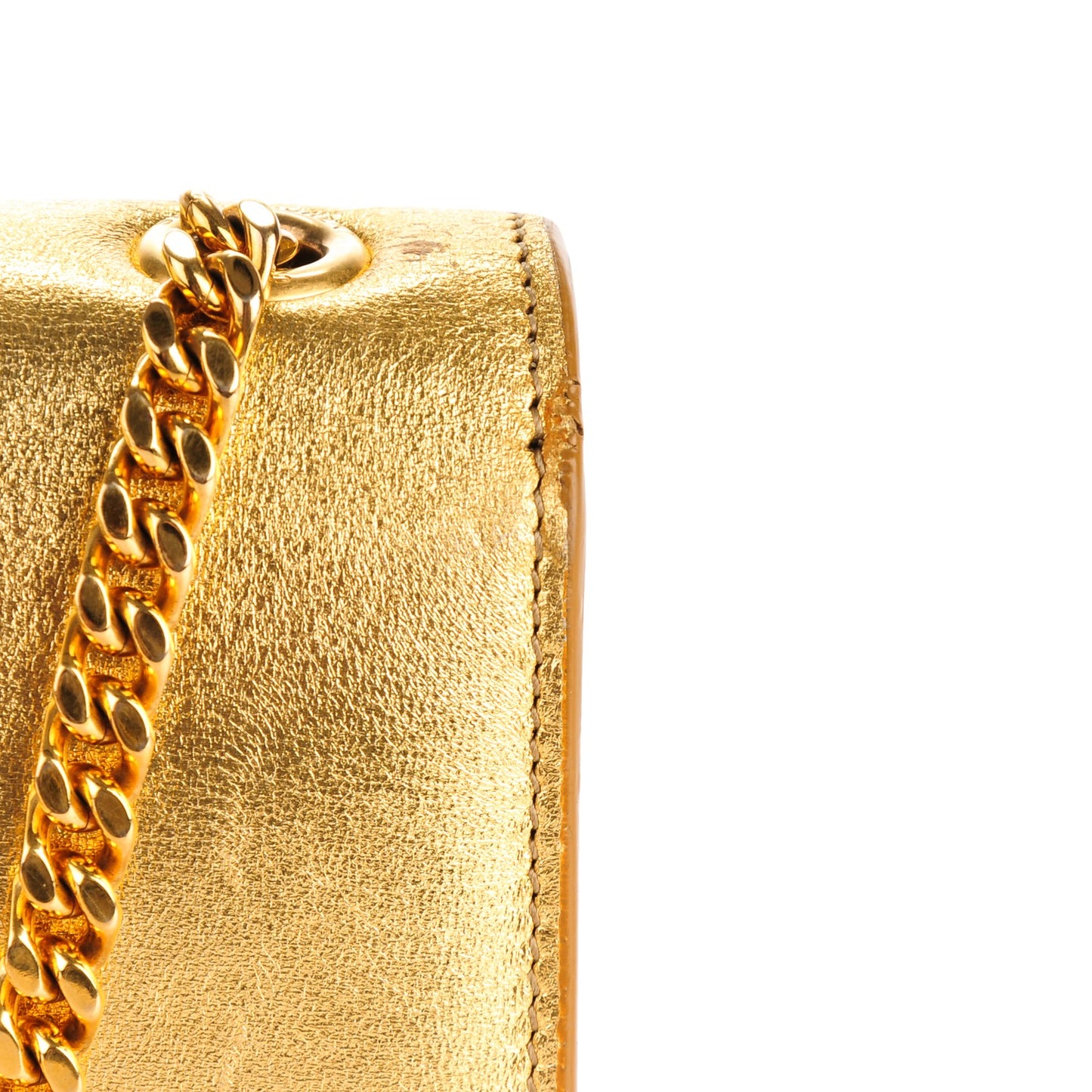 Calfskin Small Classic Monogram Kate Tassel Satchel Gold
