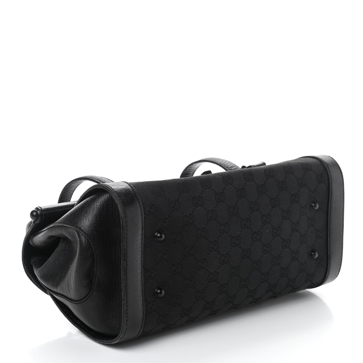 Gucci Monogram Bamboo Bullet Bag Black 4 of 9