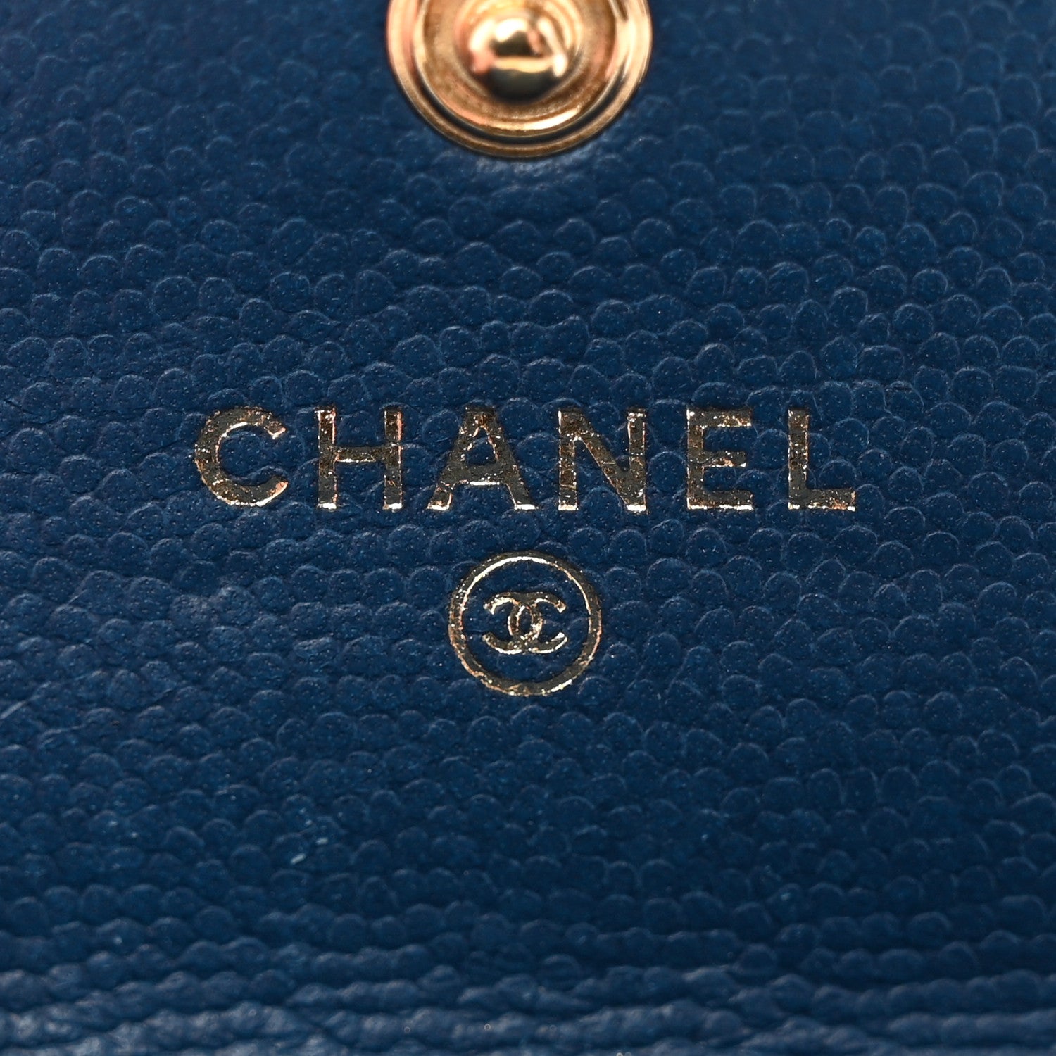 Chanel Caviar Quilted Boy Flap Card Holder Blue 6 of 11