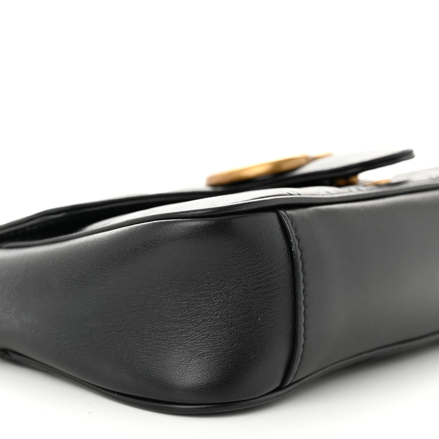 Calfskin Matelasse Mini GG Marmont Shoulder Bag Black