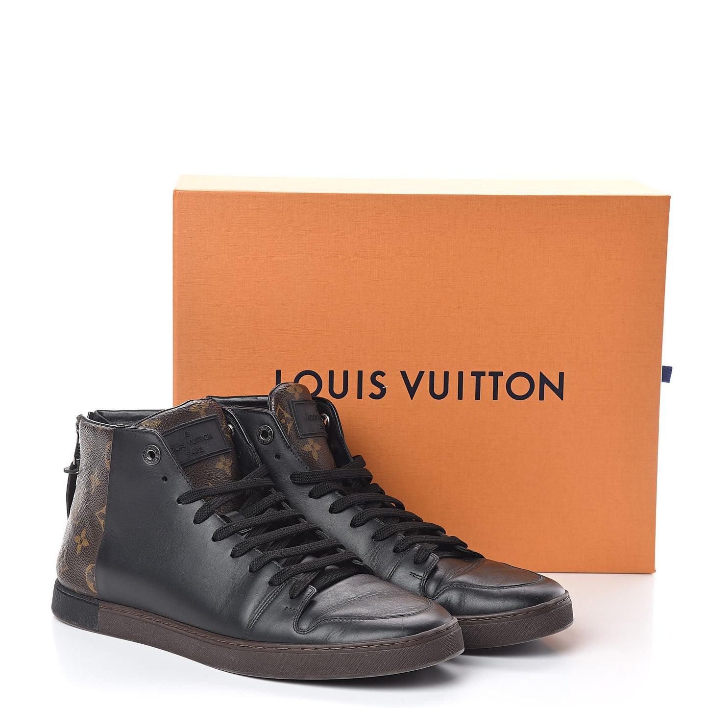 Calfskin Monogram Line-Up Sneaker Boot 8 Black