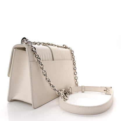 Christian Dior Grained Calfskin 30 Montaigne Chain Flap Bag White 3 of 10