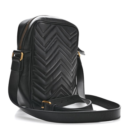 Gucci Calfskin Matelasse GG Marmont Travel Bag Black 2 of 9