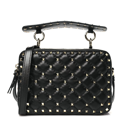 Valentino Garavani Nappa Rockstud Spike Shoulder Bag Black 1 of 11