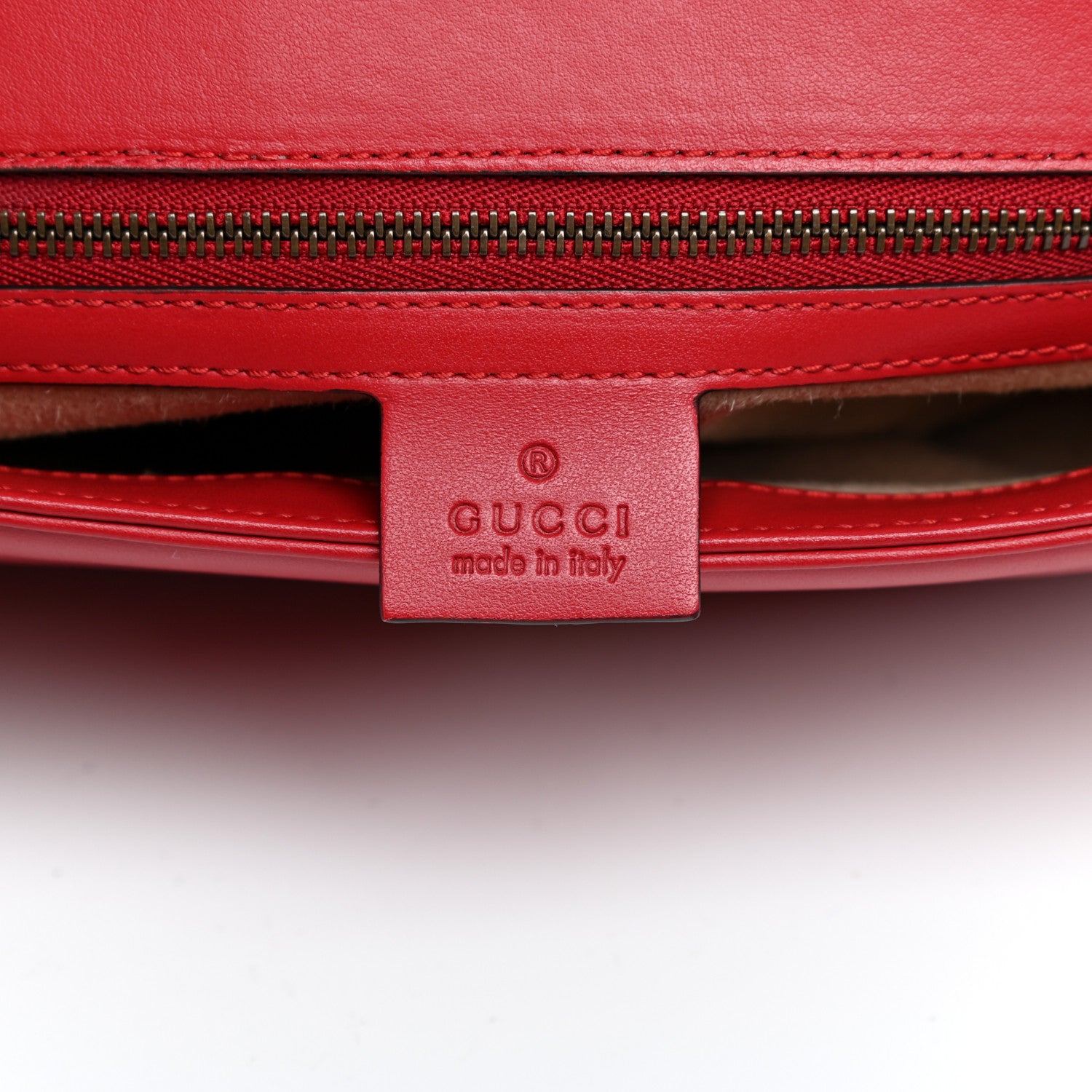 Gucci Calfskin Matelasse Small GG Marmont Shoulder Bag Hibiscus Red 6 of 10