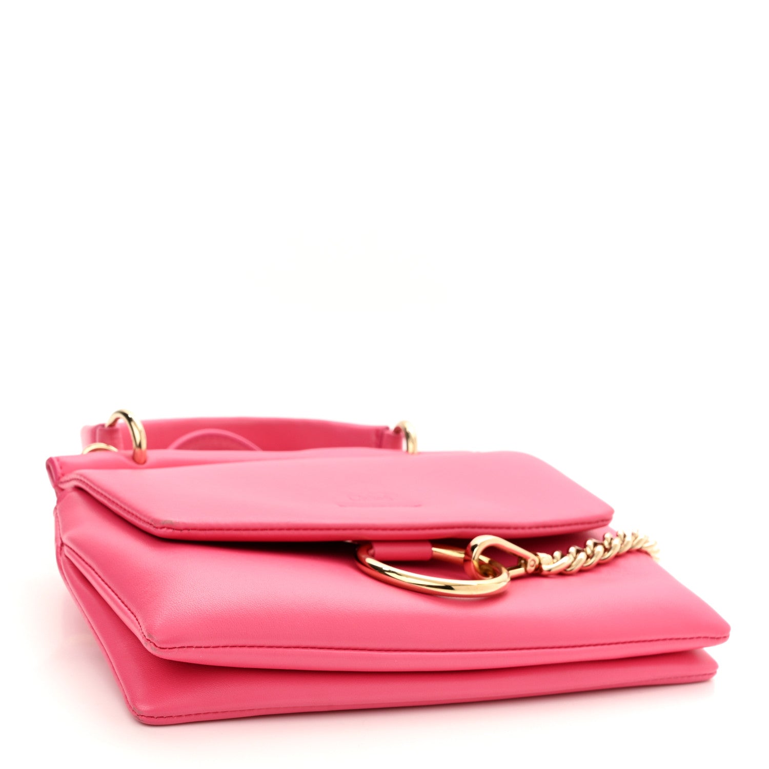 Chloe Lambskin Small Faye Top Handle Bag Hot Pink 4 of 13