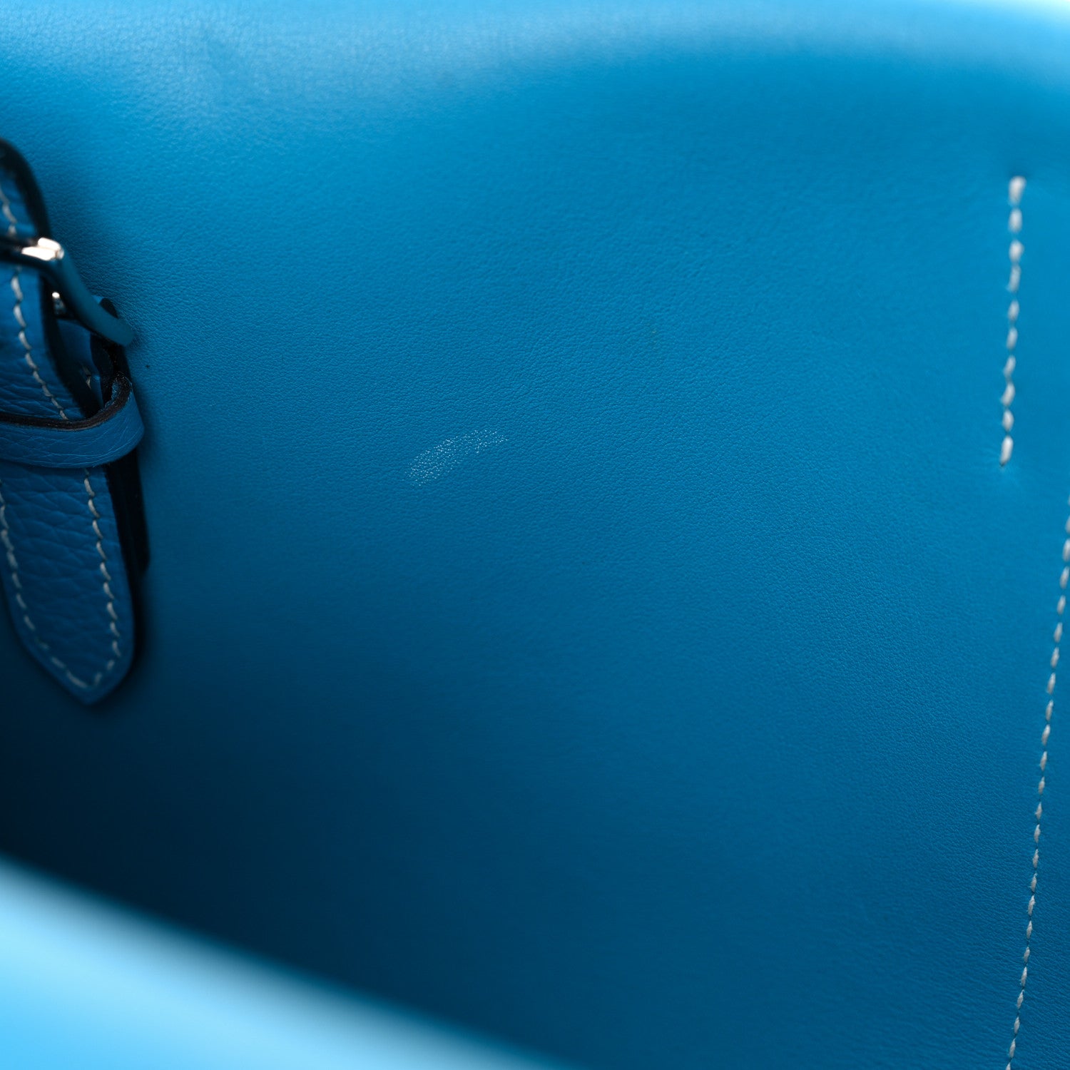 Hermes Taurillon Clemence Halzan 31 GM Bleu Frida 13 of 14